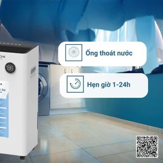 Máy Hút Ẩm Daichi DCP-30DH 30L, Lọc Không Khí, Sấy Quần Áo