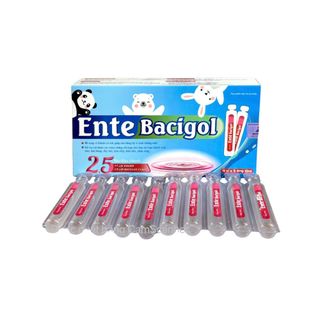 Men Ente Bacigol giảm đau bụng, đầy hơi, khó tiêu, tiêu chảy, phân sống hộp 20 ống