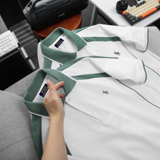 Áo thun polo nam Basic.  Thiết kế logo thêu sang chảnh cực nét.