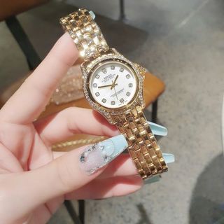 ĐỒNG HỒ NỮ THỜI TRANG RÔLET MẶT SỐ HỘT VIỀN ĐÁ