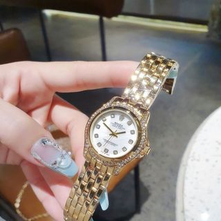 ĐỒNG HỒ NỮ THỜI TRANG RÔLET MẶT SỐ HỘT VIỀN ĐÁ