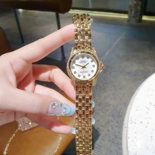 ĐỒNG HỒ NỮ THỜI TRANG RÔLET MẶT SỐ HỘT VIỀN ĐÁ