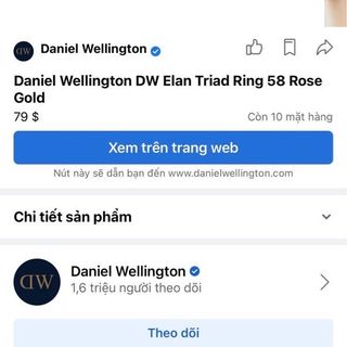 NHẪN D WELLINGTON CAO CẤP V3 HỘP NƠ