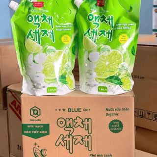 Nước Rửa Chén Thiên Nhiên BLUE Tinh Chất Chanh – Sạch Dầu Mỡ, Khử Mùi Tanh