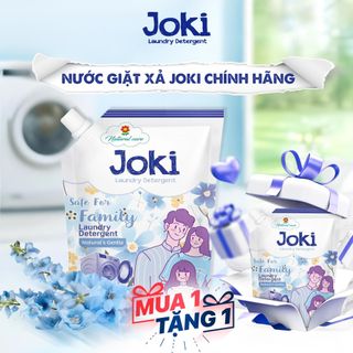 Thùng 4 Túi Nước Giặt Xả JOKI Đậm Đặc 2.2L - Lưu Hương Lâu, Kháng Khuẩn, An Toàn Cho Da Mẹ & Bé