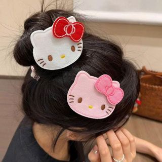 DÁN TÓC KITTY NƠ ĐỎ HỒNG