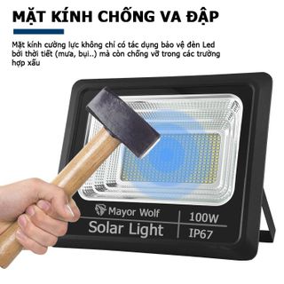ĐÈN PHA NLMT 100W HIỂN THỊ PIN - 4 PIN (T10)