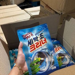 Bịch bột tẩy vệ sinh lồng máy giặt Smile Mom