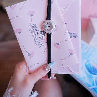 QUÀ VALENTINE ĐỒNG HỒ NỮ CHÍNH HÃNG BRIDE TALK DÂY DA VIỀN ĐÁ CZ FULLBOX