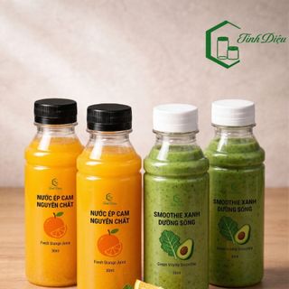 CHAI NHỰA PET VUÔNG 2 NGẤN 330ML - CHAI RỖNG KÈM NẮP