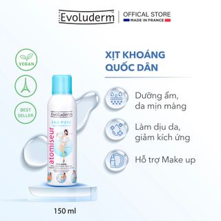 Xịt khoáng Evoluderm chính hãng dưỡng ẩm, làm dịu da 150ml