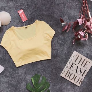 Áo croptop  2 lớp thể thao