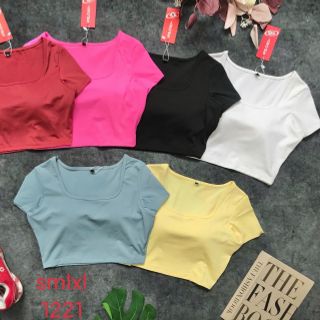 Áo croptop  2 lớp thể thao