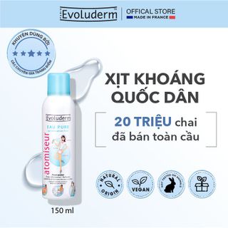 Xịt khoáng Evoluderm chính hãng dưỡng ẩm, làm dịu da 150ml