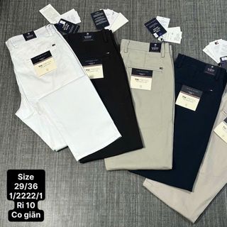 KHAKI NAM, co giãn.  Phom slim, basic.