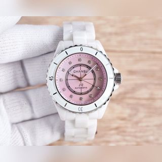 ĐỒNG HỒ NỮ CAO CẤP CHANEU CERAMIC ĐÁ TRẮNG MẶT HỒNG