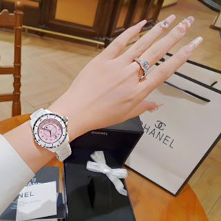 ĐỒNG HỒ NỮ CAO CẤP CHANEU CERAMIC ĐÁ TRẮNG MẶT HỒNG