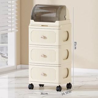 Kệ để đồ gia dụng Nubie, tủ đầu giường nhiều tầng xe đẩy spa có bánh xe di chuyển tiện lợi có kèm hộp đựng đồ