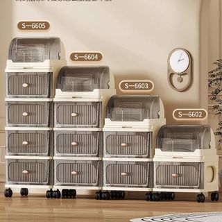 Kệ để đồ gia dụng Nubie, tủ đầu giường nhiều tầng xe đẩy spa có bánh xe di chuyển tiện lợi có kèm hộp đựng đồ