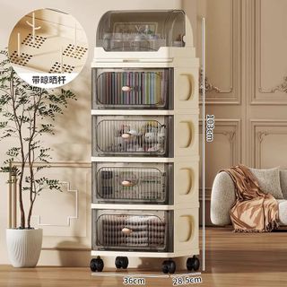 Kệ để đồ gia dụng Nubie, tủ đầu giường nhiều tầng xe đẩy spa có bánh xe di chuyển tiện lợi có kèm hộp đựng đồ