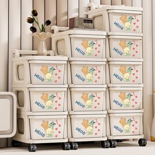 Kệ đựng đồ 3 4 5 tầng đa năng có bánh Xe đẩy spa Giá để đồ bỉm sữa tiện lợi