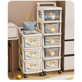 Kệ đựng đồ 3 4 5 tầng đa năng có bánh Xe đẩy spa Giá để đồ bỉm sữa tiện lợi