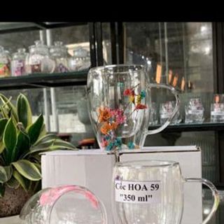 Cốc Thủy Tinh 2 Lớp Có Quai Hoa 59 250ML (THÙNG 100C)
