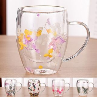 Cốc Thủy Tinh 2 Lớp Có Quai Hoa 59 250ML (THÙNG 100C)