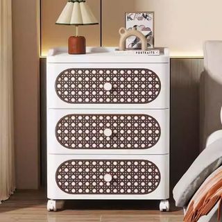 Tủ Đầu Giường Nhiều Tầng Nubie Có Bánh Xe,Tủ Đựng Đồ Lót, Tủ Đựng Đồ Đa Năng Phong Cách Cổ Điển