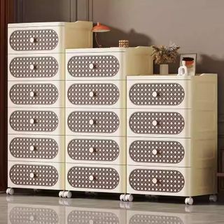 Tủ Đầu Giường Nhiều Tầng Nubie Có Bánh Xe,Tủ Đựng Đồ Lót, Tủ Đựng Đồ Đa Năng Phong Cách Cổ Điển