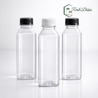 CHAI VUÔNG 320ML - PHI 30- CHAI RỖNG KÈM NẮP