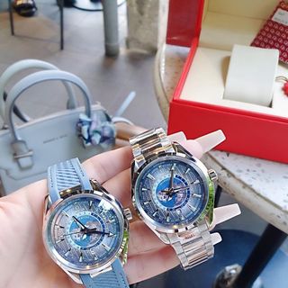 ĐỒNG HỒ NAM CAO CẤP ÔMAGE MÁY CƠ MÀU XANH NHẠT