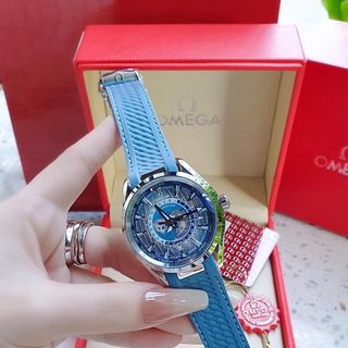 ĐỒNG HỒ NAM CAO CẤP ÔMAGE MÁY CƠ MÀU XANH NHẠT