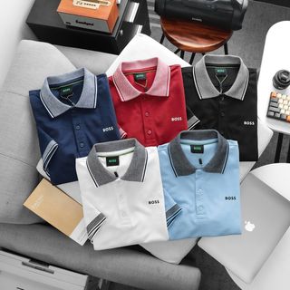 Mẫu áo  phối cổ & tay hoạ tiết nhẹ nhàng tinh tế.  Chất vải cotton cá sấu 2c mềm mịn, logo in cao