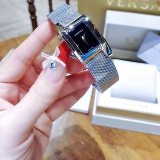 ĐỒNG HỒ NỮ CAO CẤP VERSA GRECA DÂY LƯỚI MẶT CHỮ NHẬT NIỀNG THÉP