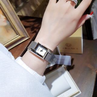 ĐỒNG HỒ NỮ CAO CẤP VERSA GRECA DÂY LƯỚI MẶT CHỮ NHẬT NIỀNG THÉP