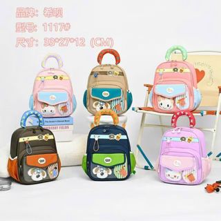 BALO MẦM NON PHỐI KÍNH KÈM GẤU A1117 – SIÊU XINH CHO BÉ ĐI HỌC - PIPI STORE