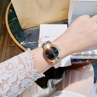 ĐỒNG HỒ NỮ CAO CẤP VERSA LOGO DÂY THÉP DEMI MẶT ĐEN