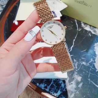 SĂN SALE ĐẦU NĂM ĐỒNG HỒ NỮ THỜI TRANG LONGIN MẶT TRÒN CHẤM