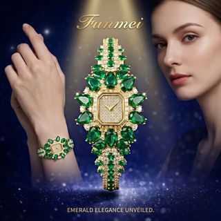 ĐỒNG HỒ NỮ CHÍNH HÃNG NHẬP CHÍNH NGẠCH FUNMEI F2174 MẶT VUÔNG ĐÍNH CZ FULLBOX HOÁ ĐƠN