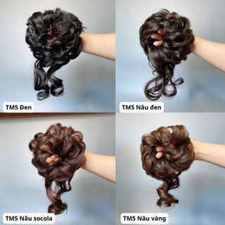 Búi tóc giả xoăn đuôi lơi tiện lợi, dành cho trung niên - Tóc Xinh