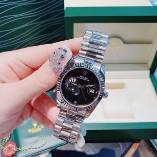 SĂN SALE ĐỒNG HỒ NAM THỜI TRANG ROLXE MẶT GIẢ CƠ DÂY ĐÚC KHOÁ BƯỚM