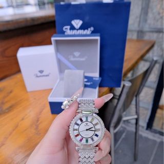 ĐỒNG HỒ NỮ CHÍNH NGẠCH FUNMEI F4604 ĐÍNH ĐÁ CZ FULLBOX HOÁ ĐƠN