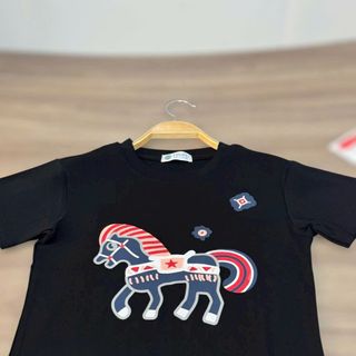 Áo Thun Nữ Ôm Body Cổ Tròn Tay Ngắn Hình Ngựa - Cotton Mịn, Co Giãn 4 Chiều