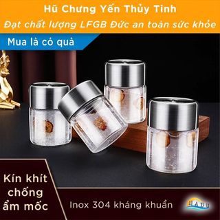 Lọ Thủy Tinh Nắp Inox NK1500 (12*18cm) (THÙNG 24C)