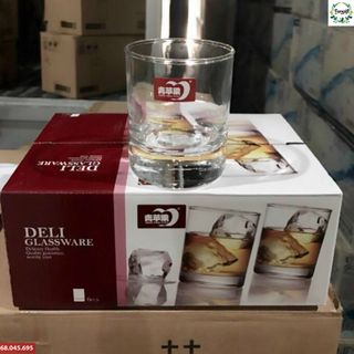 Bộ 6 Cốc Thủy Tinh Tròn Trắng 210ml ES1001 (THÙNG 8B)