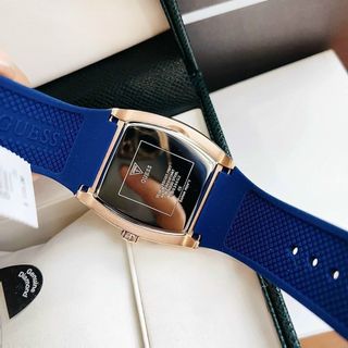 ĐỒNG HỒ NAM CAO CẤP GUECS DÂY DA NÂU MẶT TRƠN CN