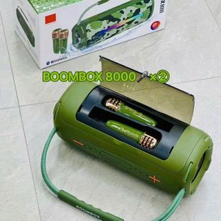 LOA BLUETOOTH BOOMBOX X8000 ( Kèm 2 Micro Không Dây)
