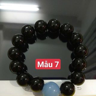 Chuỗi phong thủy đeo tay đẹp đá thạch anh đen 14 ly