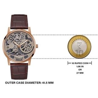 ĐỒNG HỒ NAM CAO CẤP GUECS PIN DÂY DA MẶT GIẢ CƠ TRÒN